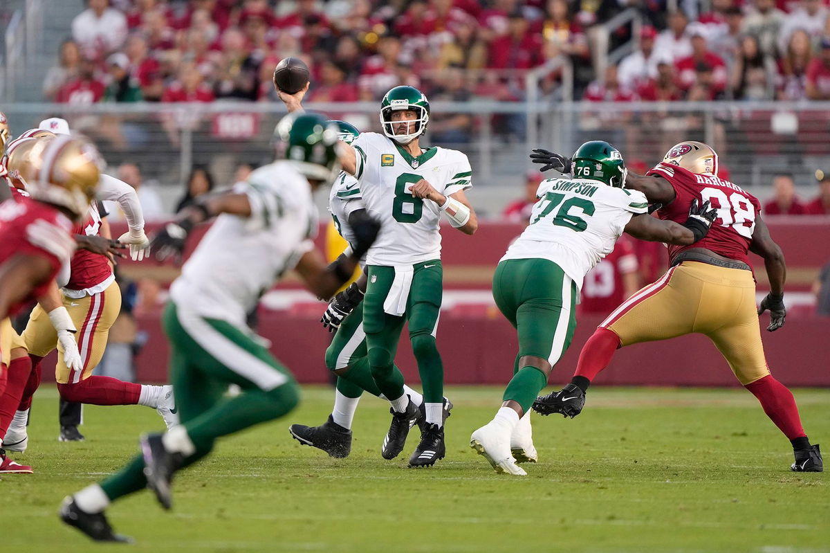 <i>Thearon W. Henderson/Getty Images via CNN Newsource</i><br/>Rodgers returned to NFL action for the first time since Week 1 last season.