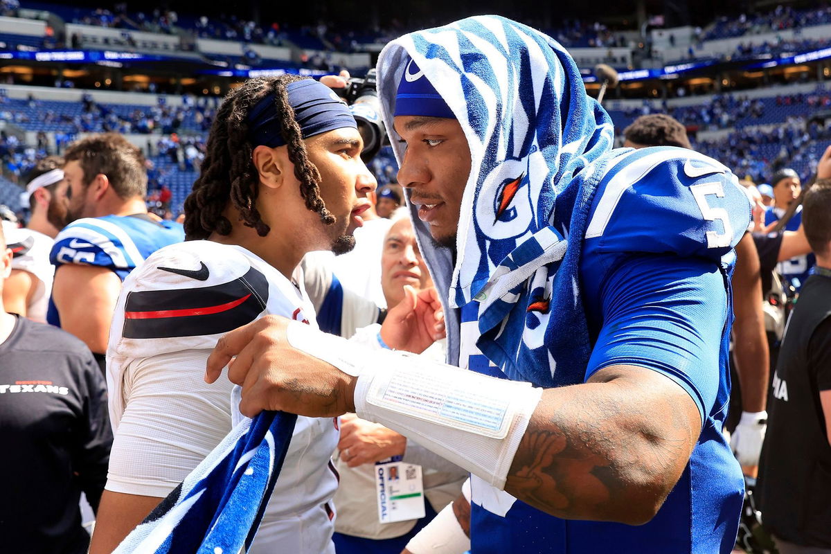 <i>Justin Casterline/Getty Images via CNN Newsource</i><br/>Stroud (left) and Richardson (right) both have bright futures in the NFL.