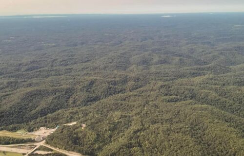 The search area for Joseph Couch is seen in a photo released by Kentucky State Police spokesperson Scottie Pennington on September 9