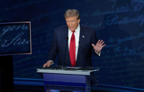 Former President Donald Trump at The National Constitution Center on September 10 in Philadelphia.