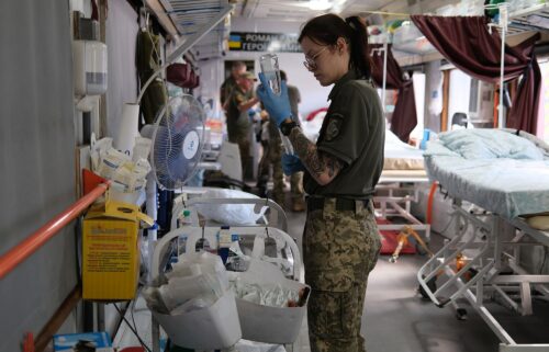 The evacuation train transports wounded soldiers from the frontlines to hospitals across Ukraine.