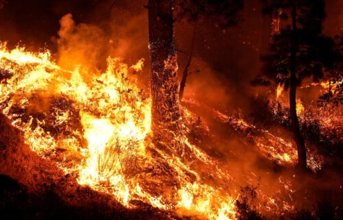 The Bridge Fire spread rapidly in Southern California September 10.