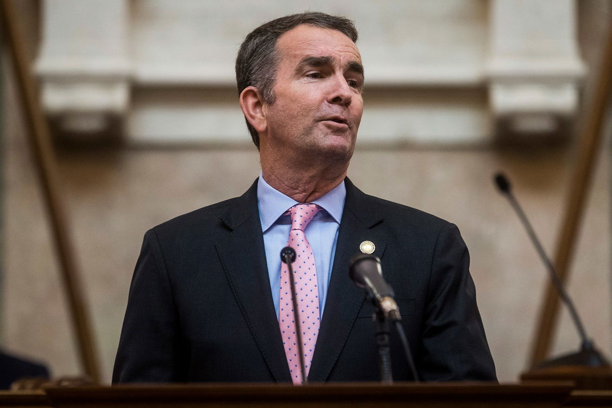 <i>Zach Gibson/Getty Images/File via CNN Newsource</i><br/>Comments made in 2019 by Virginia Gov. Ralph Northam appear to be the root of Trump's claims.