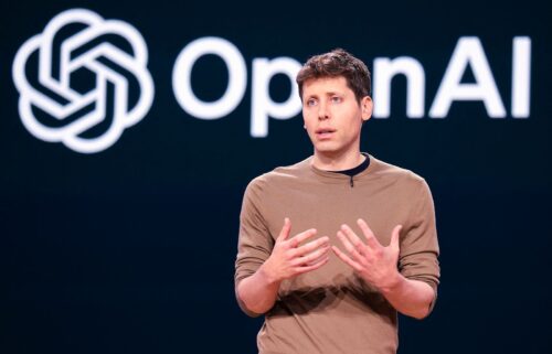 OpenAI CEO Sam Altman speaks during the Microsoft Build conference in Seattle on May 21.