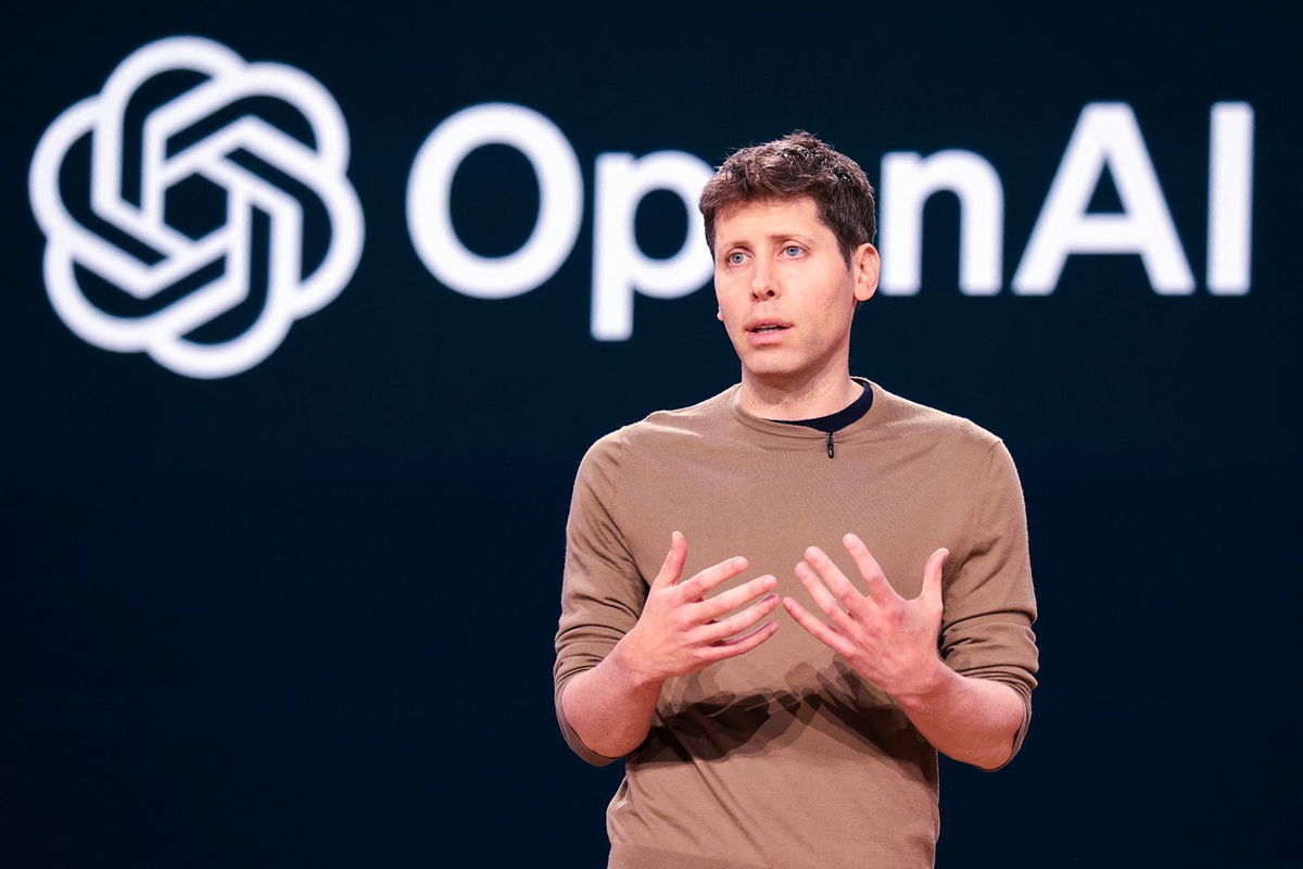 <i>Jason Redmond/AFP/Getty Images via CNN Newsource</i><br/>OpenAI CEO Sam Altman speaks during the Microsoft Build conference in Seattle on May 21.