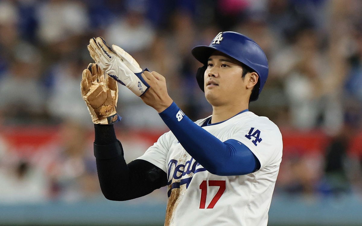 <i>Koki Kataoka/The Yomiuri Shimbun/AP via CNN Newsource</i><br/>Los Angeles Dodgers superstar Shohei Ohtani reacts after stealing second base during a game against the Chicago Cubs.