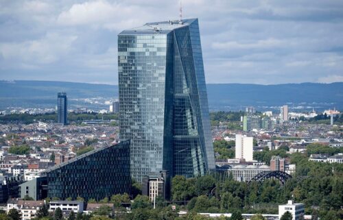 The European Central Bank building in Frankfurt