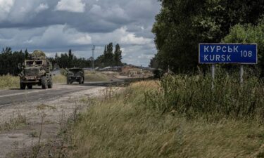 Ukrainian servicemen at a crossing point at the border with Russia on August 13.