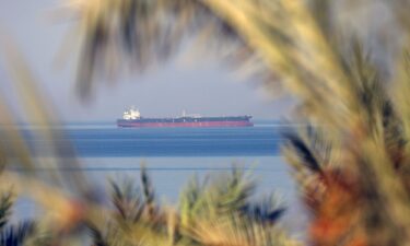 A ship sails through the Gulf of Suez in Egypt on July 18.