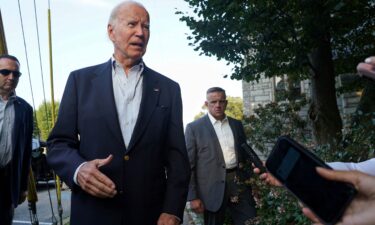 President Joe Biden speaks to reporters after attending church in Rehoboth Beach