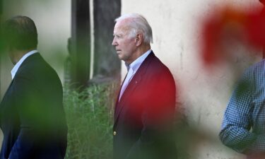 President Joe Biden and his son Hunter Biden depart a church after attending Mass in Solvang