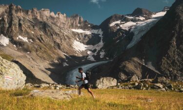 Kilian Jornet climbs the Grand Combins in the Pennine Alps