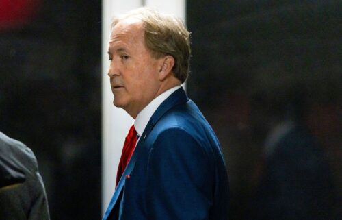 Texas Attorney General Ken Paxton arrives at Manhattan Criminal Court on April 30