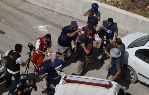 Four journalists injured while covering an Israeli raid in Kafr Dan are taken to the closest hospital in Jenin