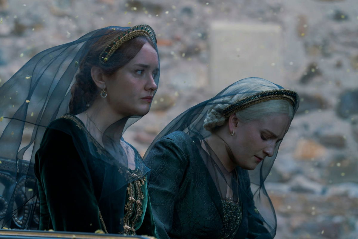 <i>Theo Whiteman/HBO via CNN Newsource</i><br/>(From left) Olivia Cooke and Phia Saban on 'House of the Dragon.'