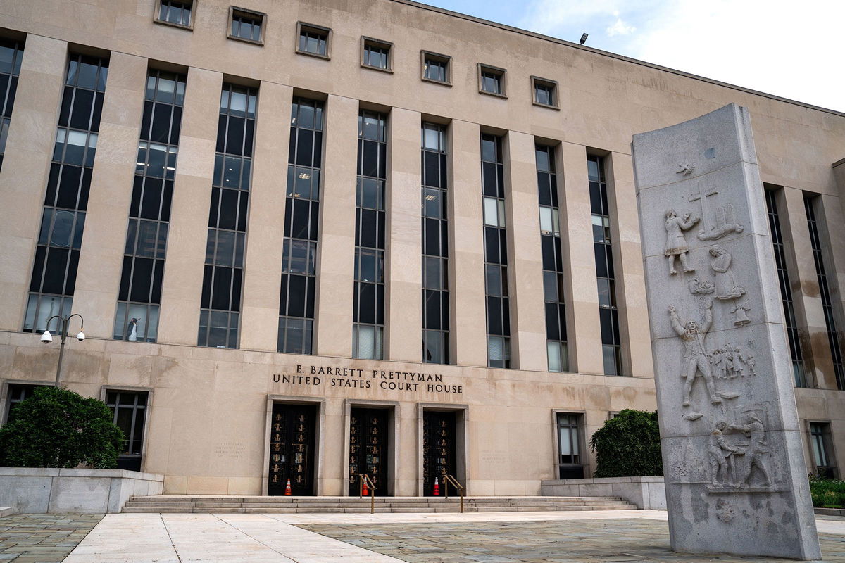 <i>Kent Nishimura/Getty Images via CNN Newsource</i><br/>The E. Barrett Prettyman US Courthouse on June 6