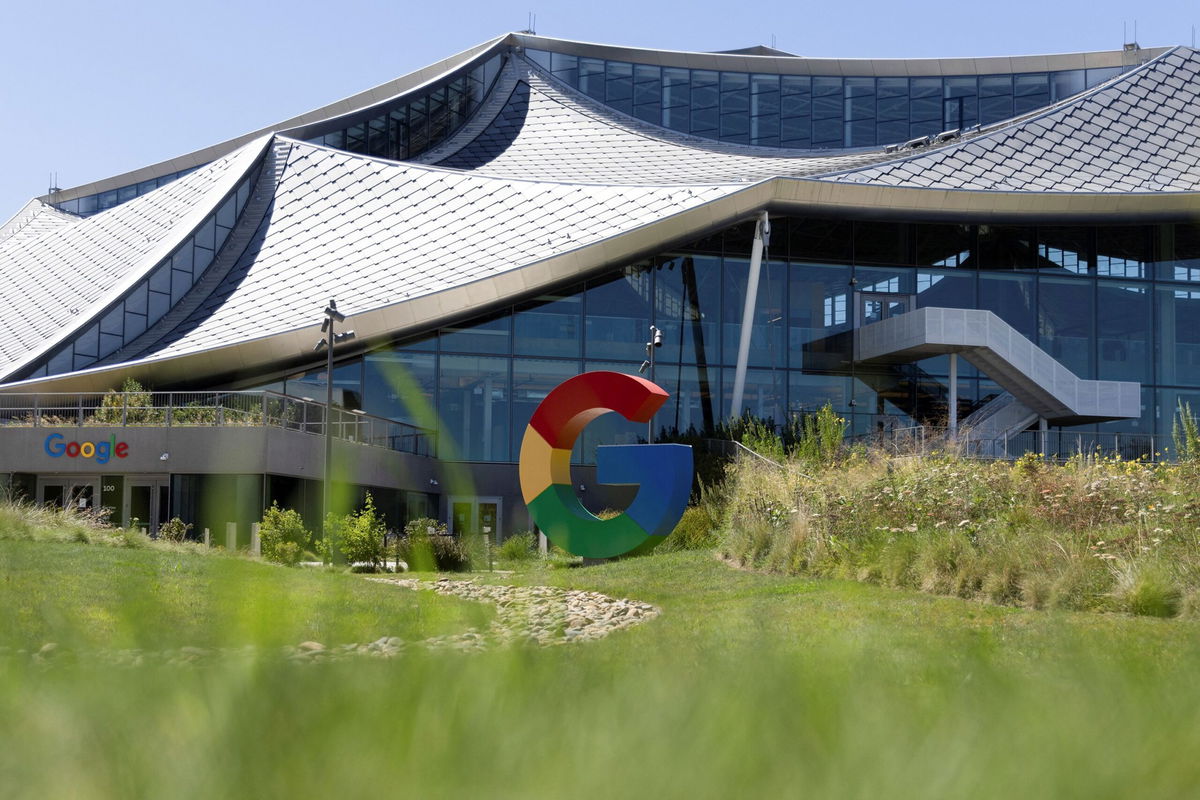 <i>Manuel Orbegozo/Reuters via CNN Newsource</i><br/>The logo of Google is seen outside Google Bay View facilities during the Made by Google event in Mountain View