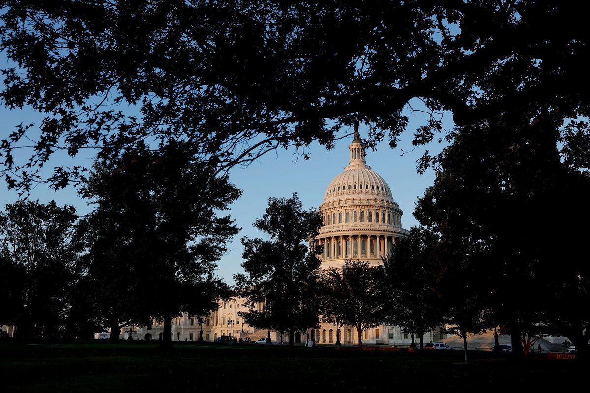 <i>Anna Moneymaker/Getty Images via CNN Newsource</i><br/>The US Capitol Building is seen during sunrise on September 5 in Washington