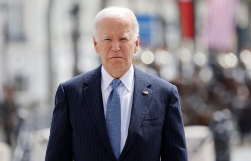 U.S. President Joe Biden attends a ceremony at the Arc de Triomphe