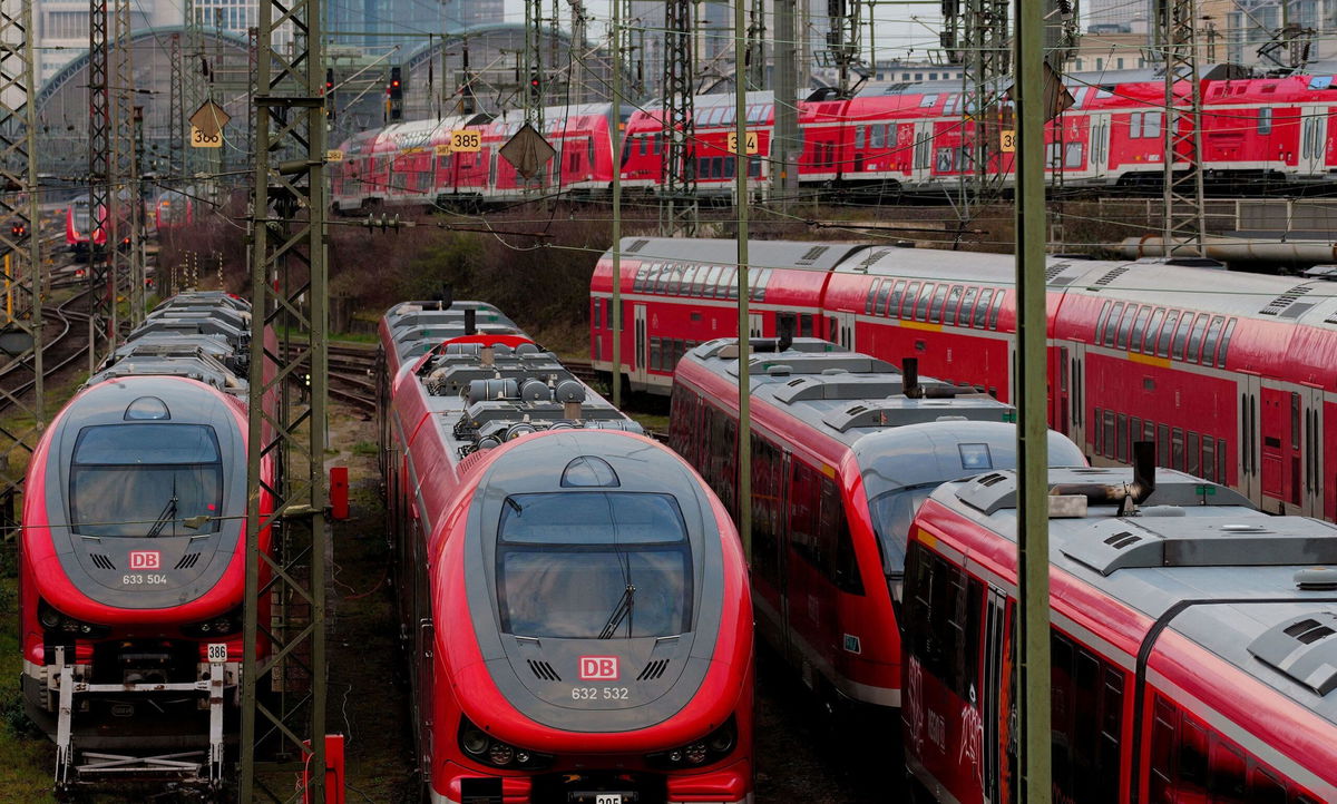 <i>Kai Pfaffenbach/Reuters/File via CNN Newsource</i><br/>Massive train disruptions in Germany left hundreds of passengers stranded