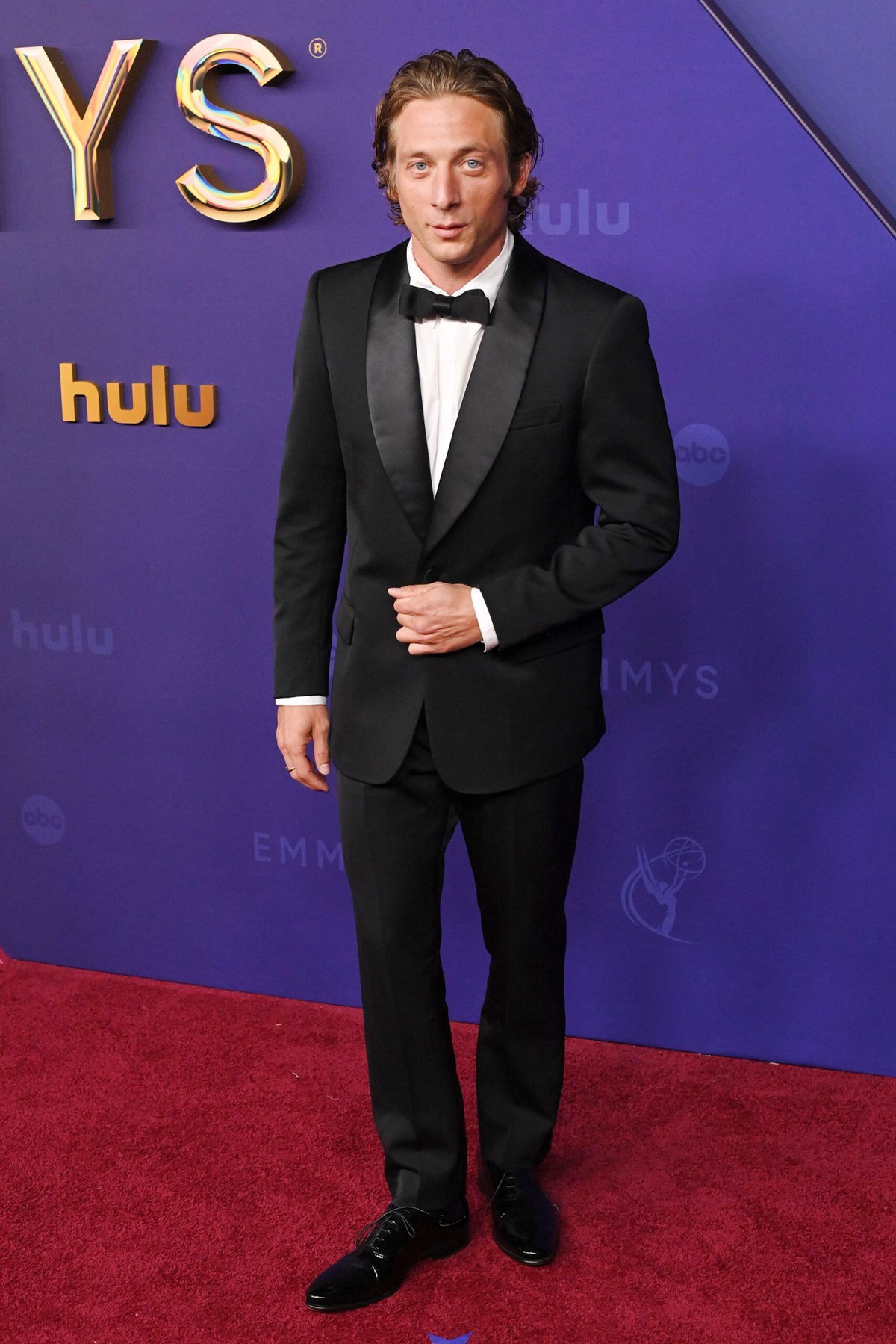 <i>David Fisher/Shutterstock via CNN Newsource</i><br/>Jeremy Allen White poses on the red carpet at the Peacock Theater for the 76th Primetime Emmy Awards in Los Angeles on Sunday