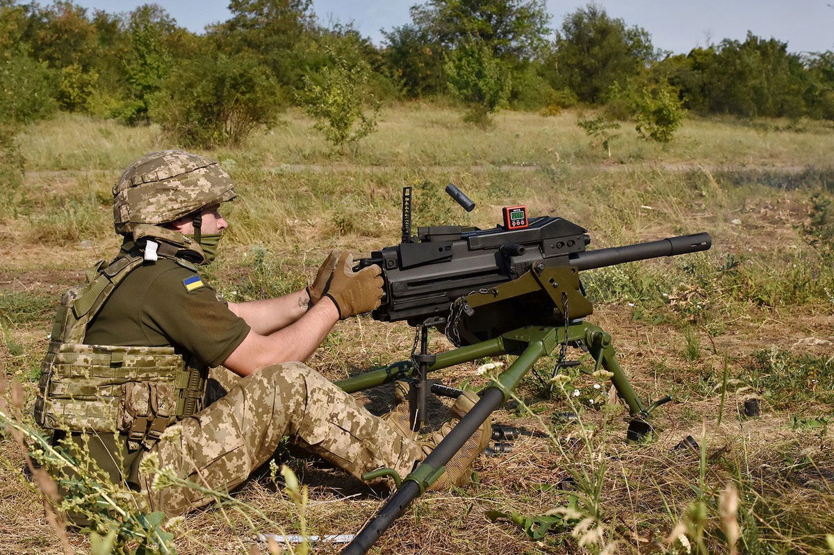 <i>Andriy Andriyenko/SOPA Images/Sipa USA/AP/FILE via CNN Newsource</i><br/>A Ukrainian serviceman completes military exercises near Zaporizhzhia.