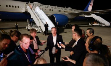 U.S. Secretary of State Antony Blinken speaks to the media