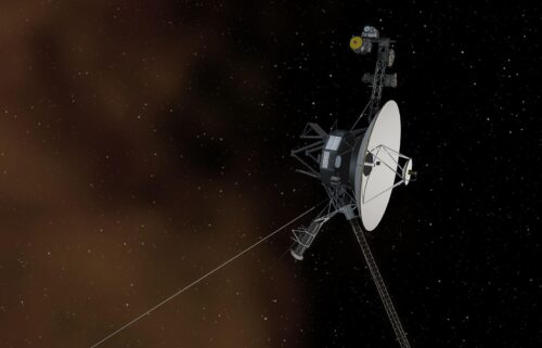 An artist's concept depicts NASA's Voyager 1 spacecraft entering interstellar space