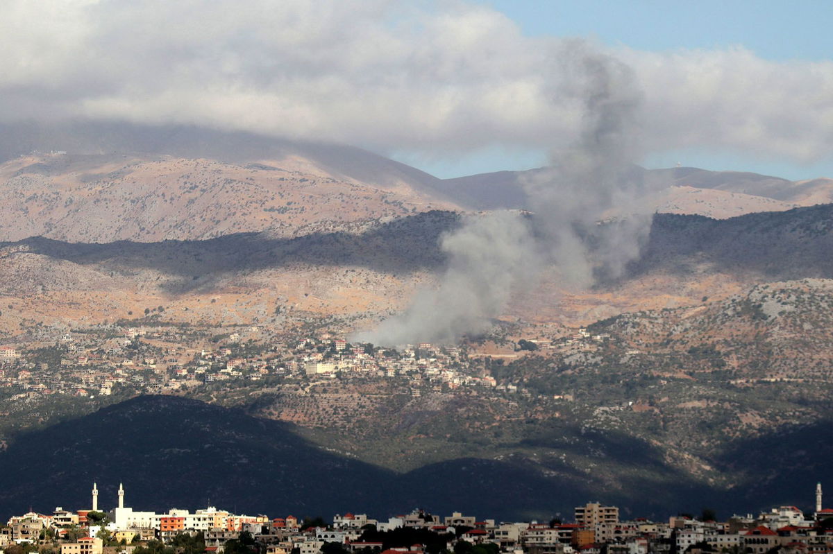 <i>Rabih Daher/AFP/Getty Images via CNN Newsource</i><br/>A smoke plume billows during Israeli bombardment on the village of Kfarshuba in south Lebanon near the border with Israel on September 16.