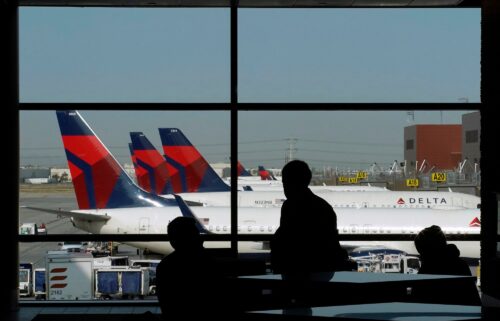 Delta Air Lines planes sit at gates at Salt Lake City International Airport in a 2020 file photo.