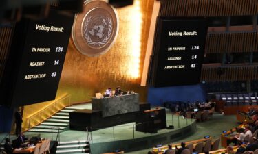 The final result of the vote at the United Nations in New York on September 18.