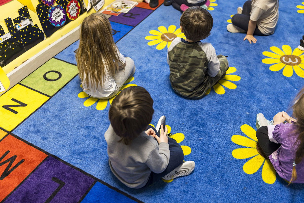 <i>Kathryn Gamble/Bloomberg/Getty Images via CNN Newsource</i><br/>Children are seen at an education and childcare center in Des Moines