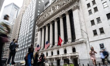 An exterior view of the New York Stock Exchange on September 18