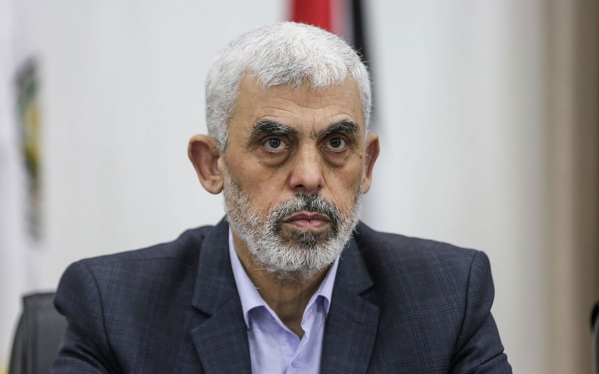 <i>Ali Jadallah/Anadolu Agency/Getty Images via CNN Newsource</i><br/>Hamas leader Yahya Sinwar is pictured in a file image from April 2022.