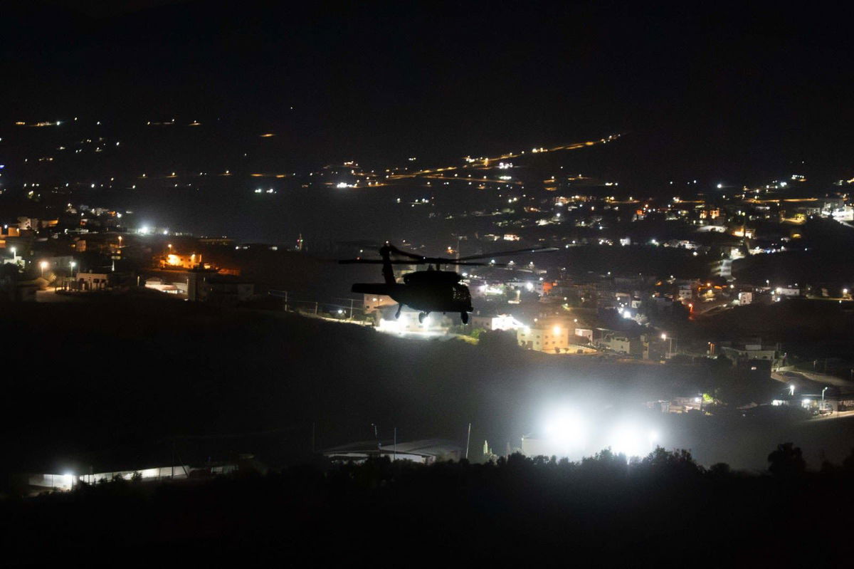 <i>The IDF via CNN Newsource</i><br/>The IDF military operation in the occupied West Bank on September 12.