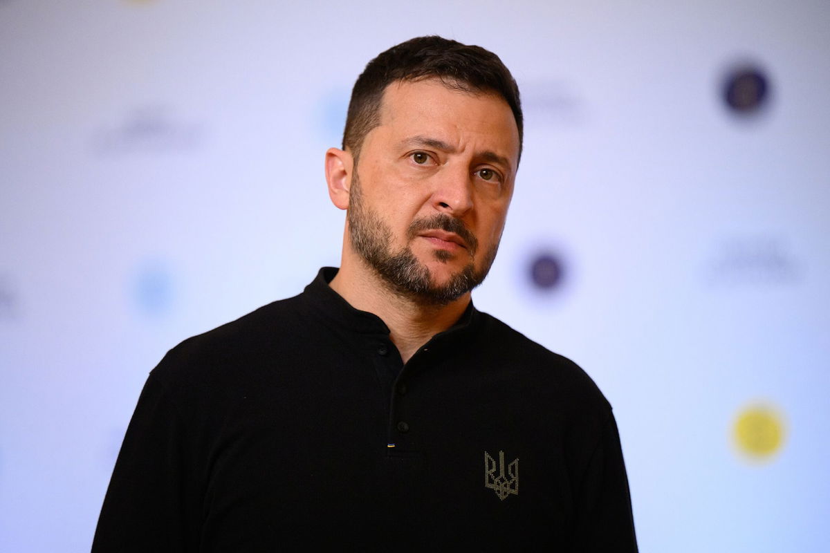 <i>Leon Neal/Getty Images via CNN Newsource</i><br/>Ukrainian President Volodymyr Zelensky told CNN that Ukraine’s request to use long-range missiles on targets inside Russia is part of his “victory plan