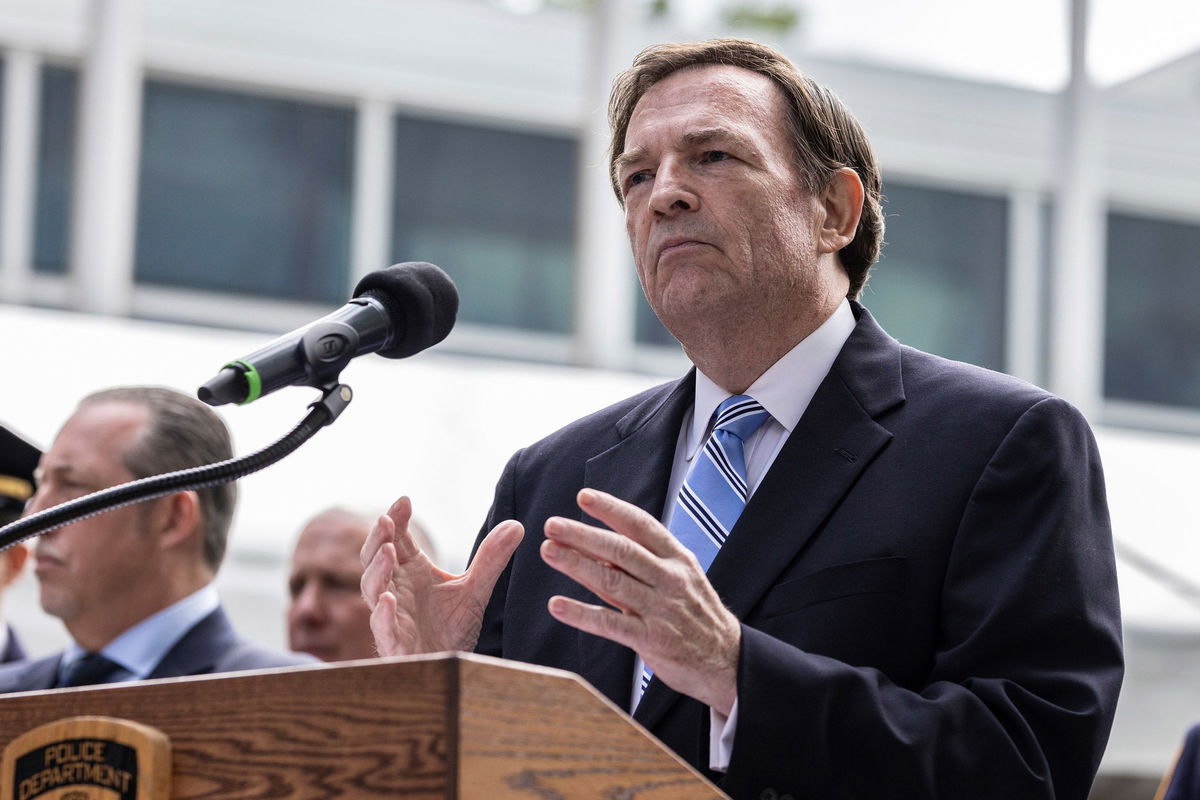 <i>Stefan Jeremiah/AP/File via CNN Newsource</i><br/>Interim New York Police Commissioner Thomas Donlon speaks at a news conference outside the United Nations Headquarters on September 20.