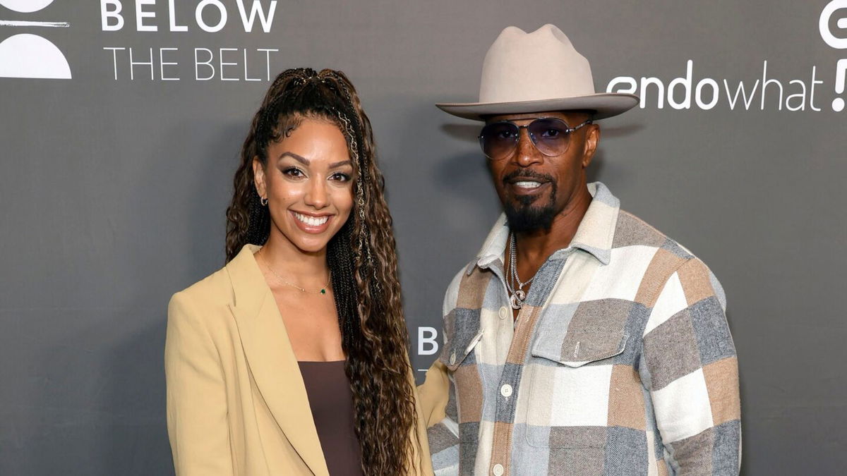 <i>Frazer Harrison/Getty Images via CNN Newsource</i><br/>Jamie Foxx looked like a proud father as he walked his daughter Corrine down the aisle