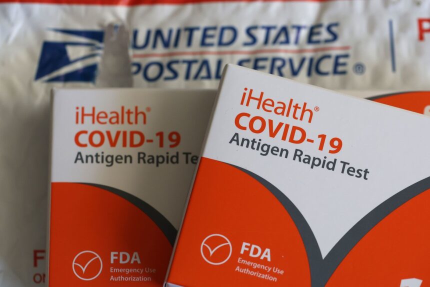 US households will be eligible to order four free at-home Covid-19 test kits by the end of September.