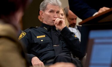 Police Chief William McManus listens to questions during a September 17 meeting of the City Council's Public Safety Committee at City Hall in San Antonio.