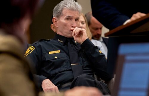 Police Chief William McManus listens to questions during a September 17 meeting of the City Council's Public Safety Committee at City Hall in San Antonio.