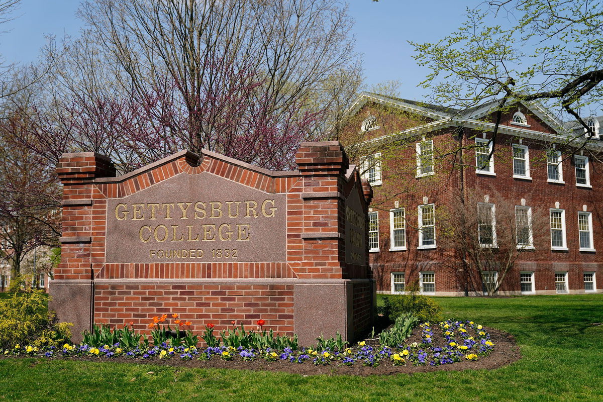 <i>Matt Rourke/AP via CNN Newsource</i><br/>Gettysburg College said it was investigating after it was reported that a student had a racial slur scratched onto his chest during a gathering with other swim team members.