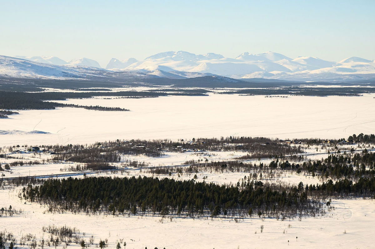 <i>Leon Neal/Getty Images via CNN Newsource</i><br/>A view outside the Arctic city of Kiruna