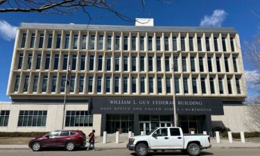 The William L. Guy Federal Building is seen in Bismarck