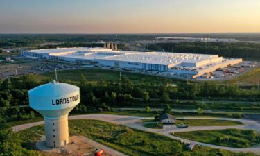 A view of the Ultium Cells factory is pictured in Lordstown