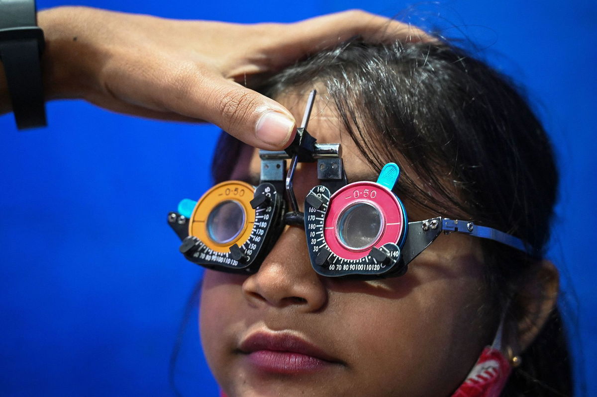 <i>Dibyangshu Sarkar/AFP/Getty Images via CNN Newsource</i><br/>Nearsightedness is expected to keep rising among children and adolescents.