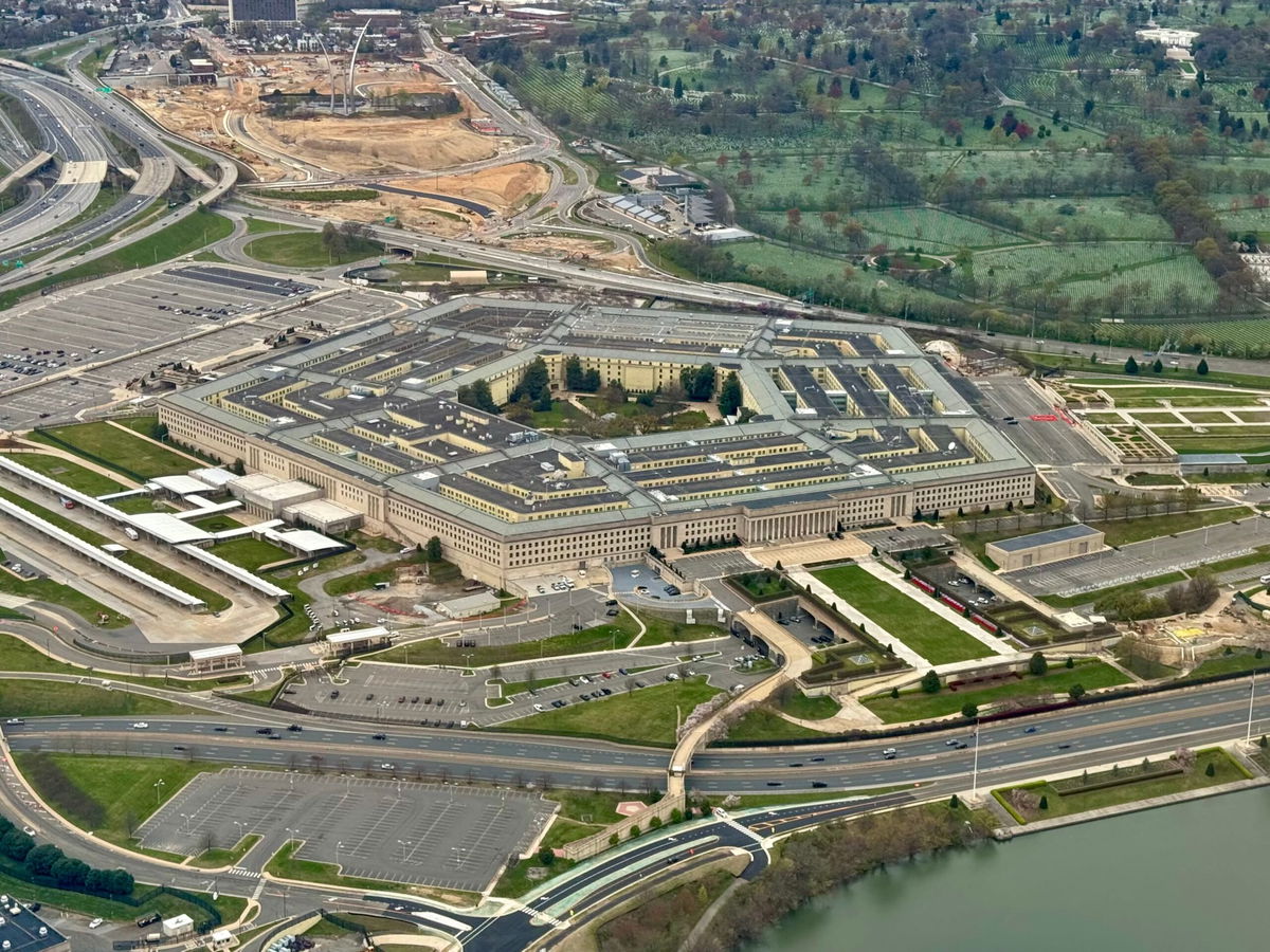 <i>Daniel Slim/AFP/Getty Images via CNN Newsource</i><br/>Aerial view of the Pentagon is pictured in Washington