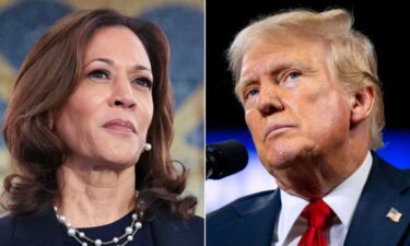 Vice President Kamala Harris and former President Donald Trump are pictured in a split image.