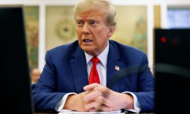 Former President Donald Trump sits in New York State Supreme Court during his civil fraud trial on January 11 in New York City.