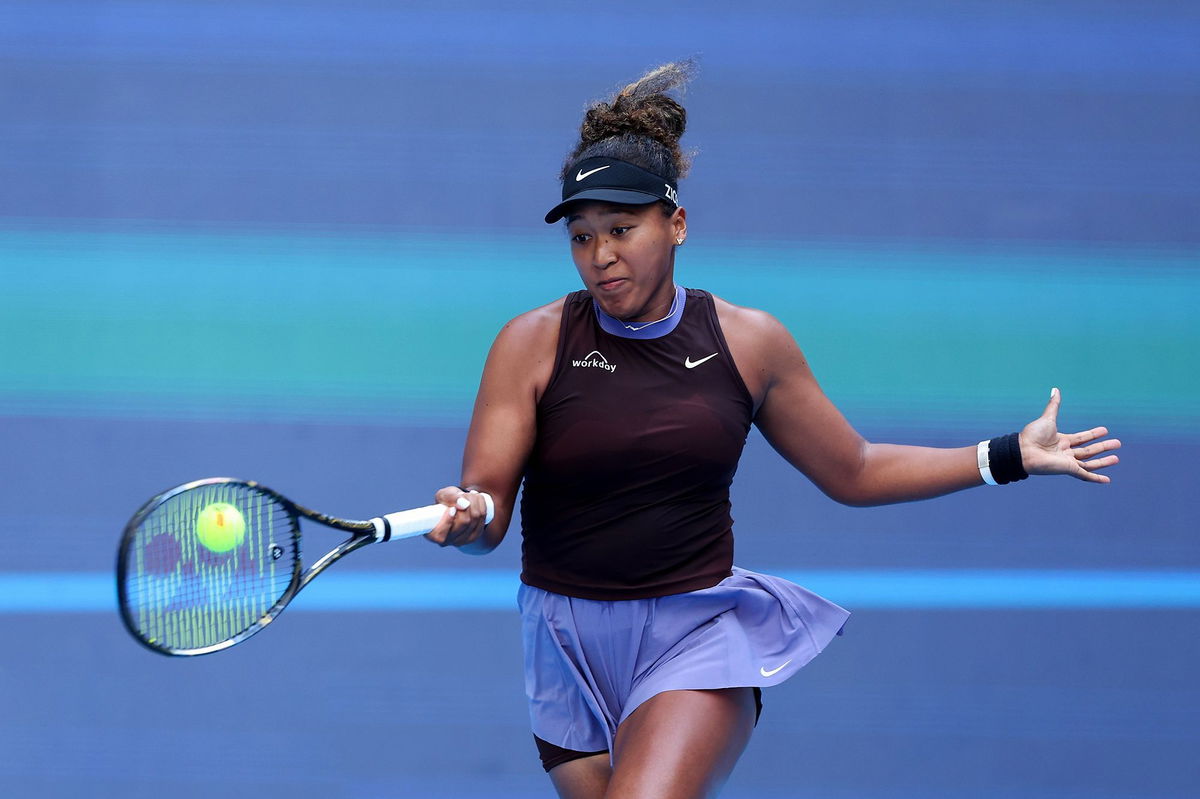 <i>Lintao Zhang/Getty Images via CNN Newsource</i><br/>Naomi Osaka beat Lucia Bronzetti at the China Open on September 26.